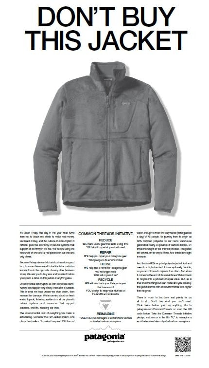 What is sustainable marketing - Patagonia example