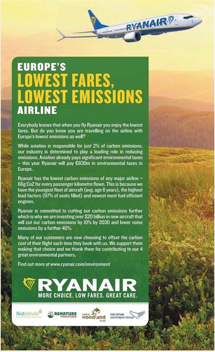 Ryanair Greenwashing Ads