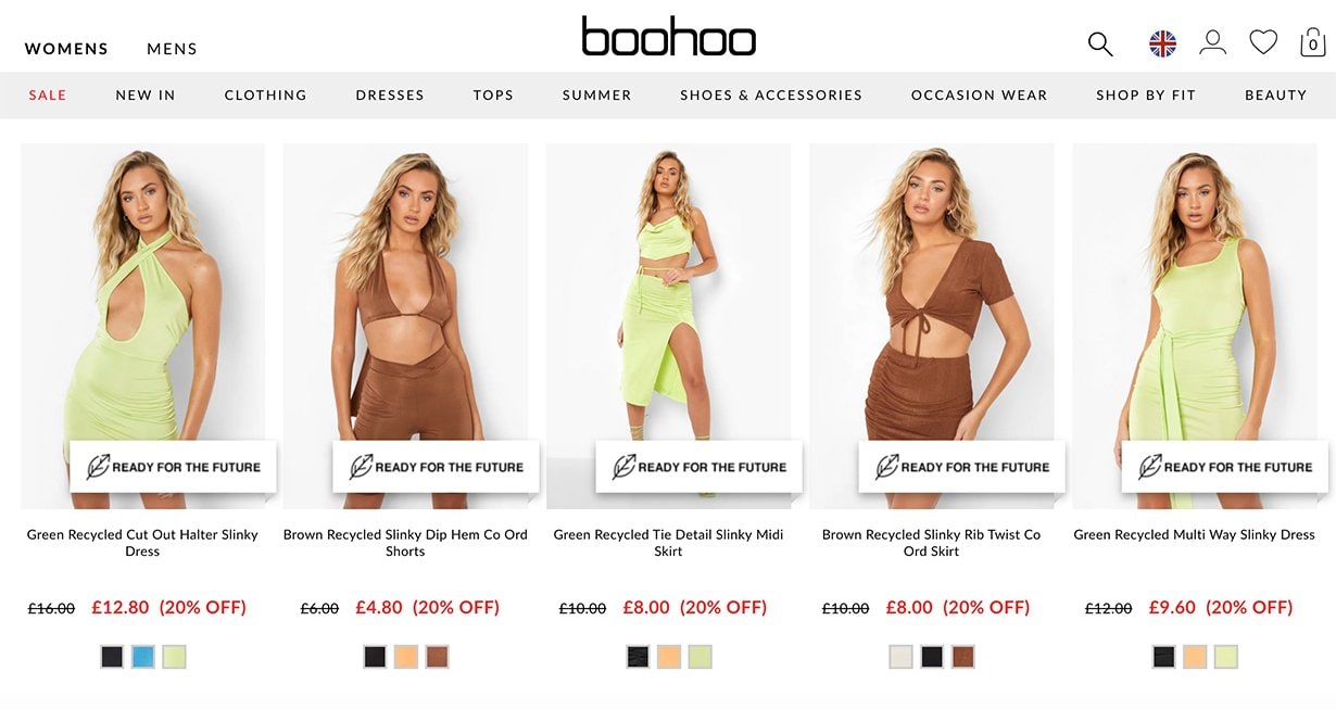 Boohoo ready for the future campaign greenwashing CMA