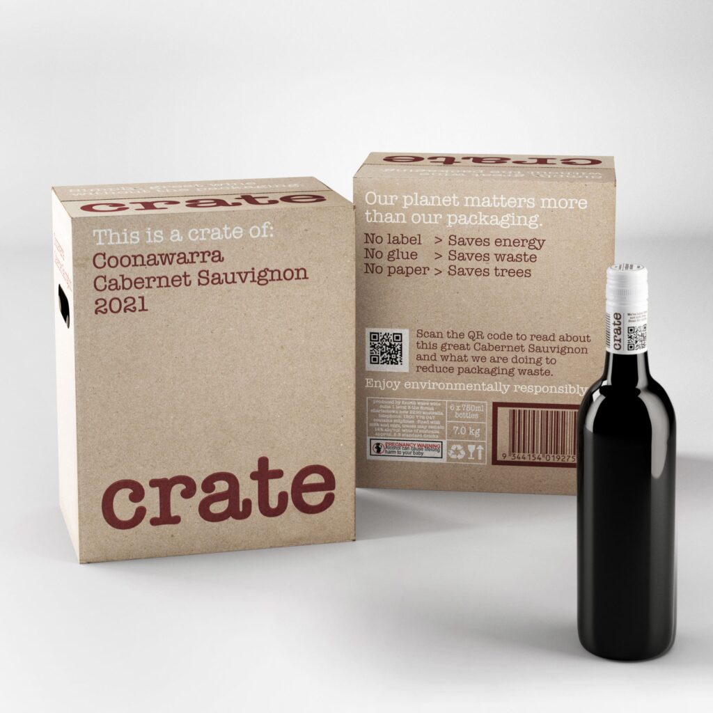 Crate labelless wine - sustainable packaging -min