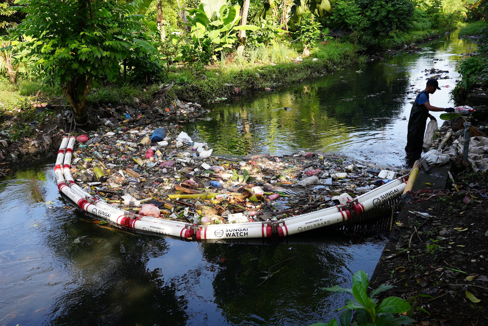 Sungai Watch river trash barrier