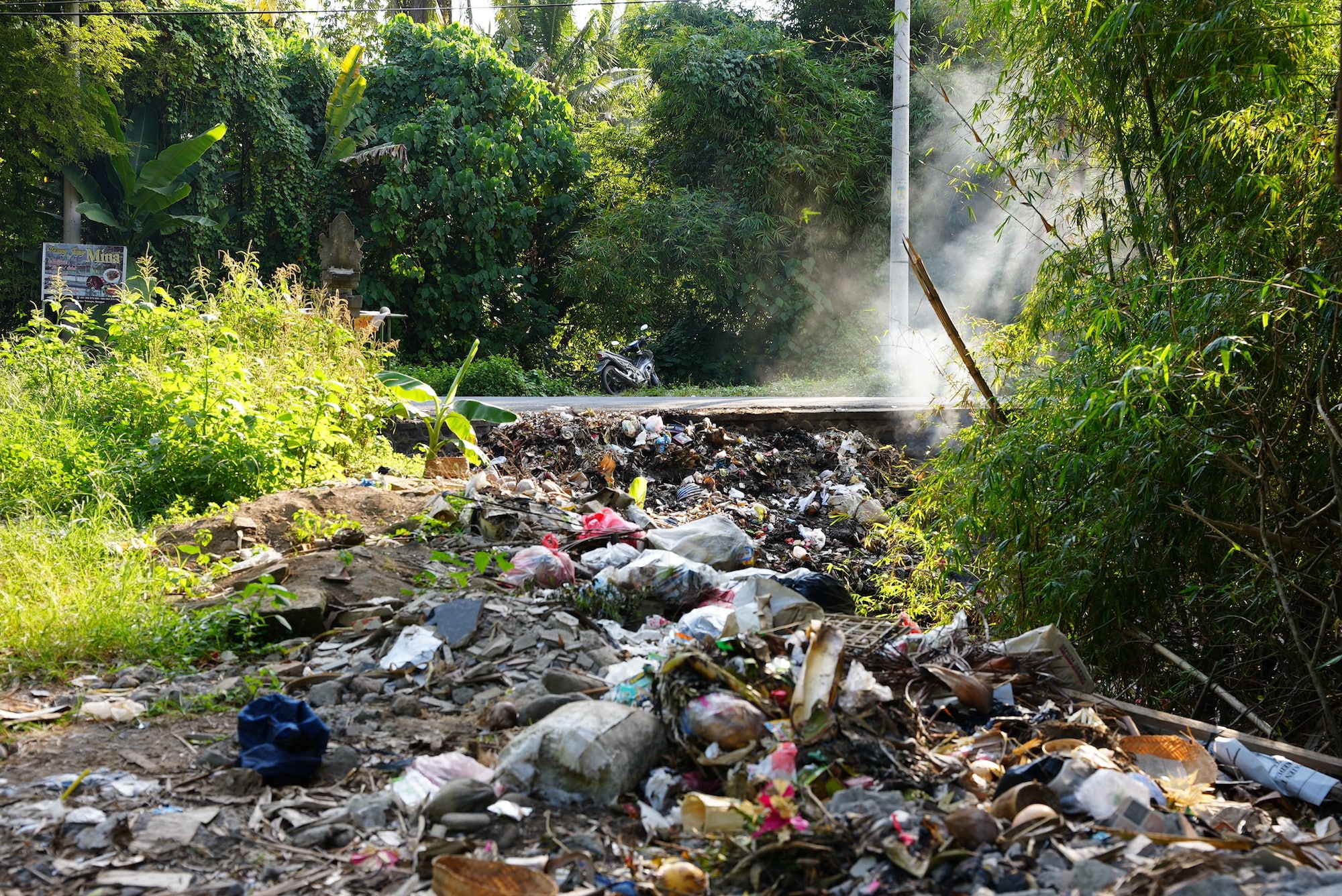 Roadside dumping in Indonesia