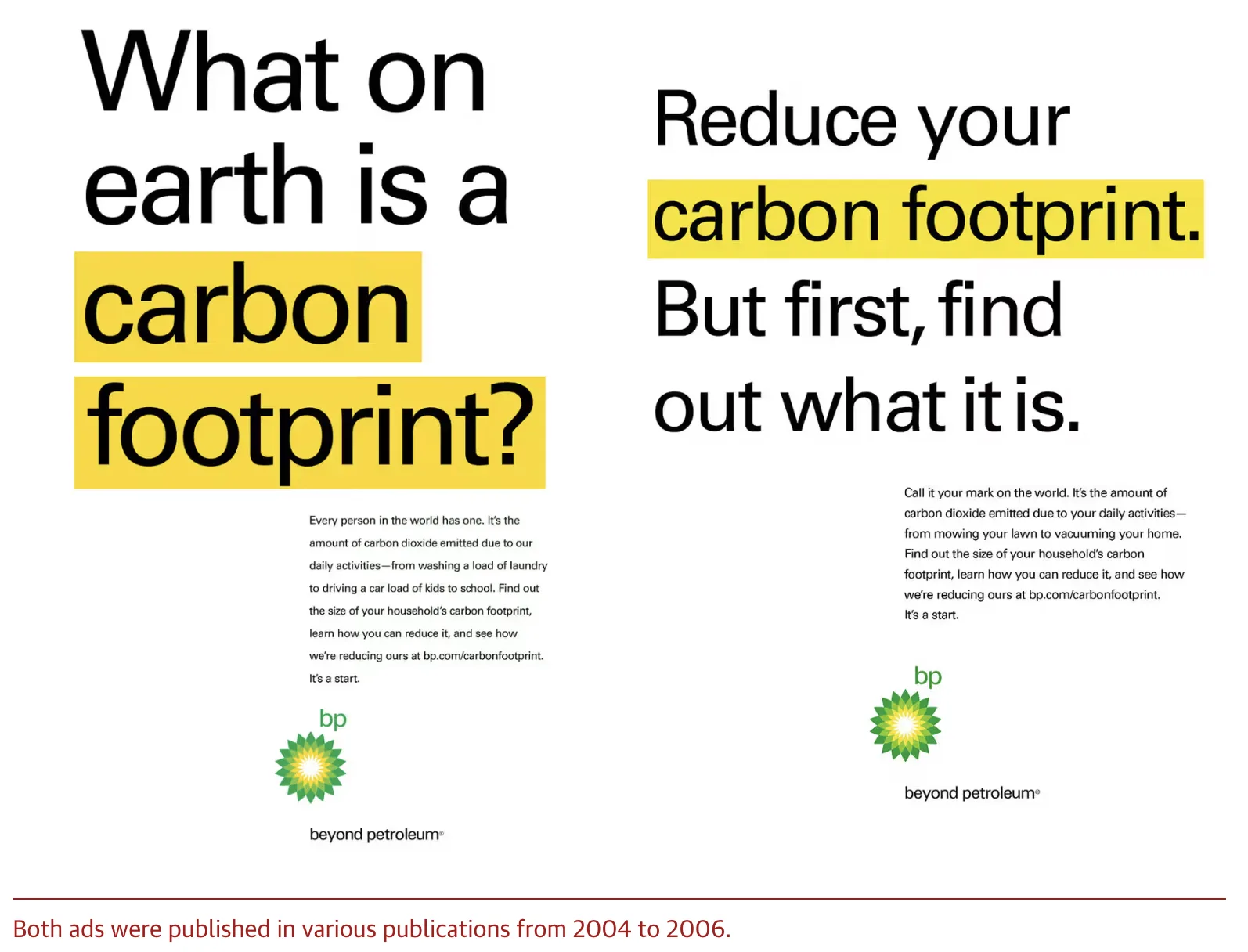 BP Carbon Footprint Ads_The Guardian