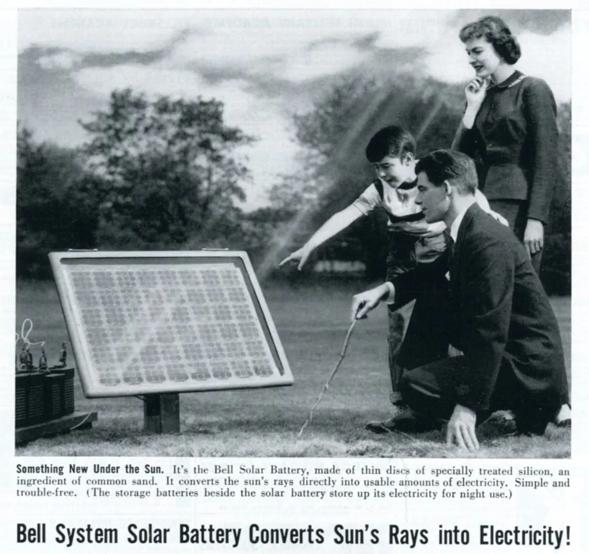Bell Labs Solar Battery Advertisement National Geographic 1956