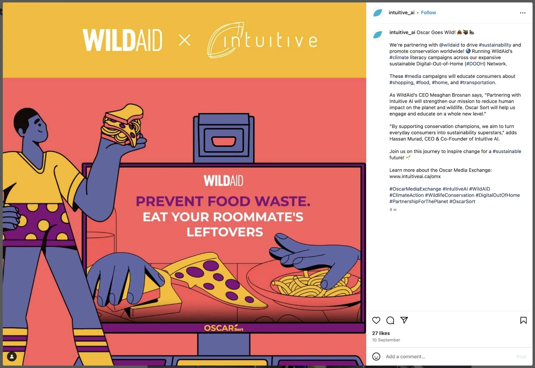 Wildaid collaboration with intuitive AI