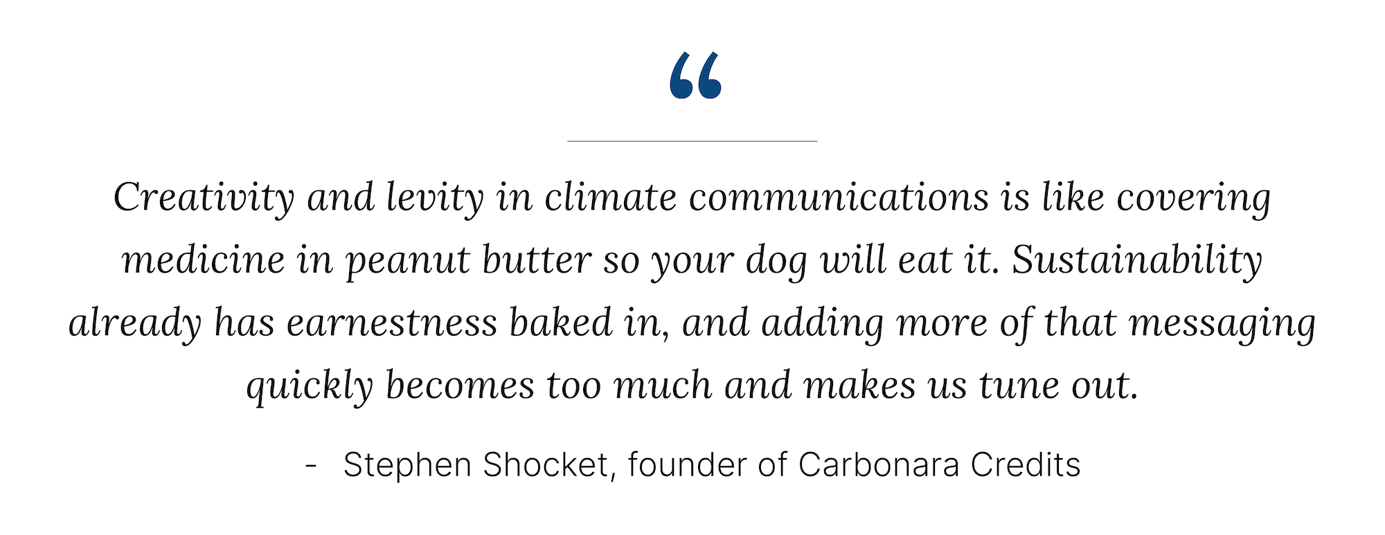 Carbonara Credits Stephen Shocket interview quote