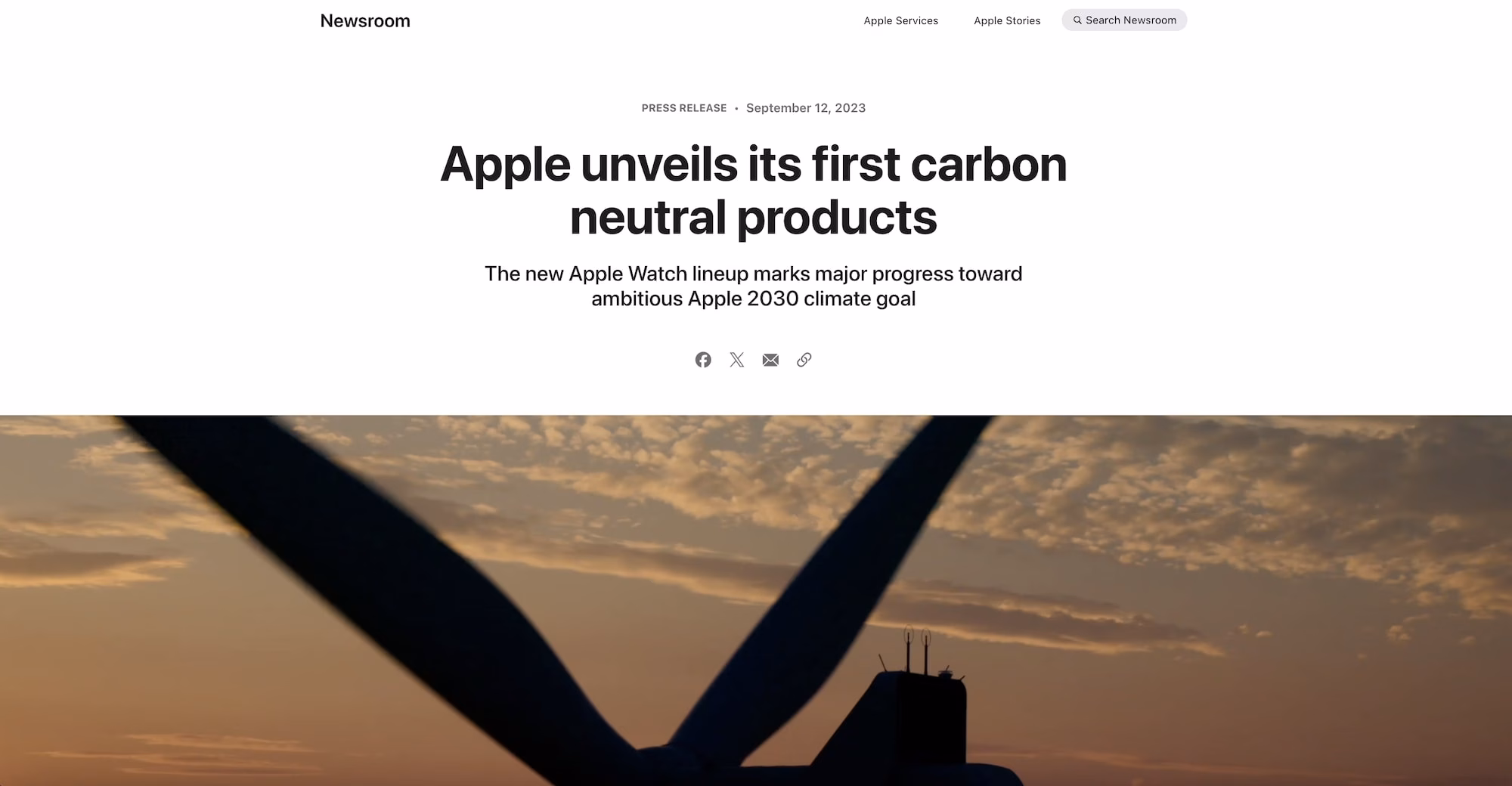 Apple claiming carbon neutrality for Apple Watches on its site, which has resulted in a ban in Germany for greenwashing
