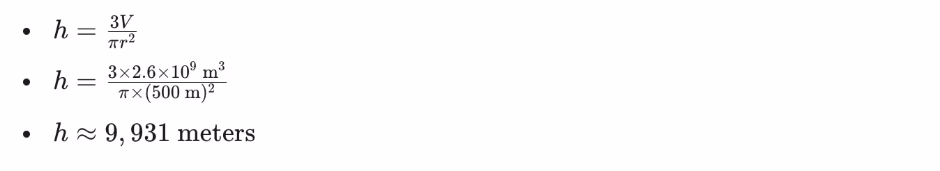 Food waste mountain calculation