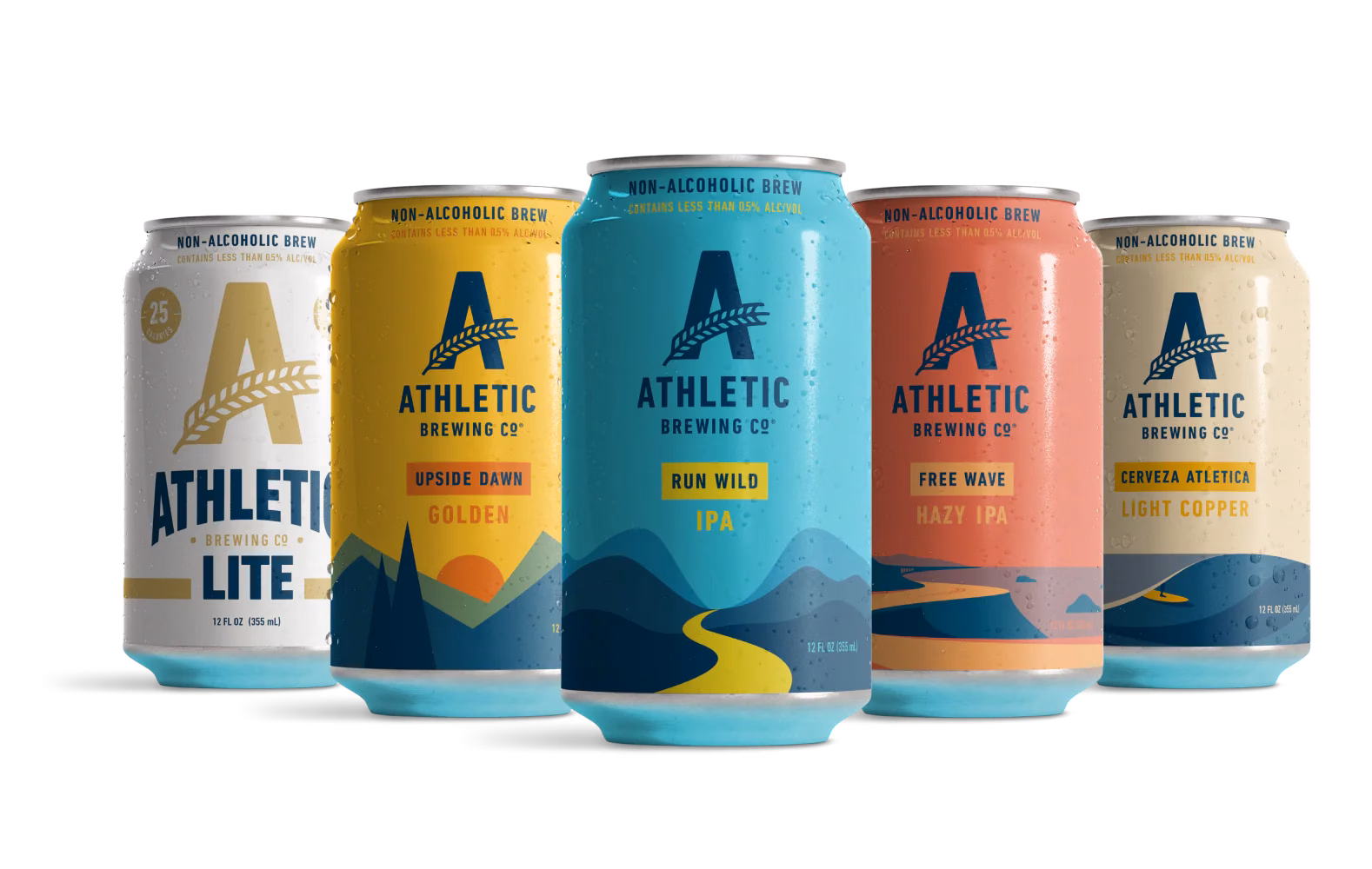 Athletic brewing co range of beers