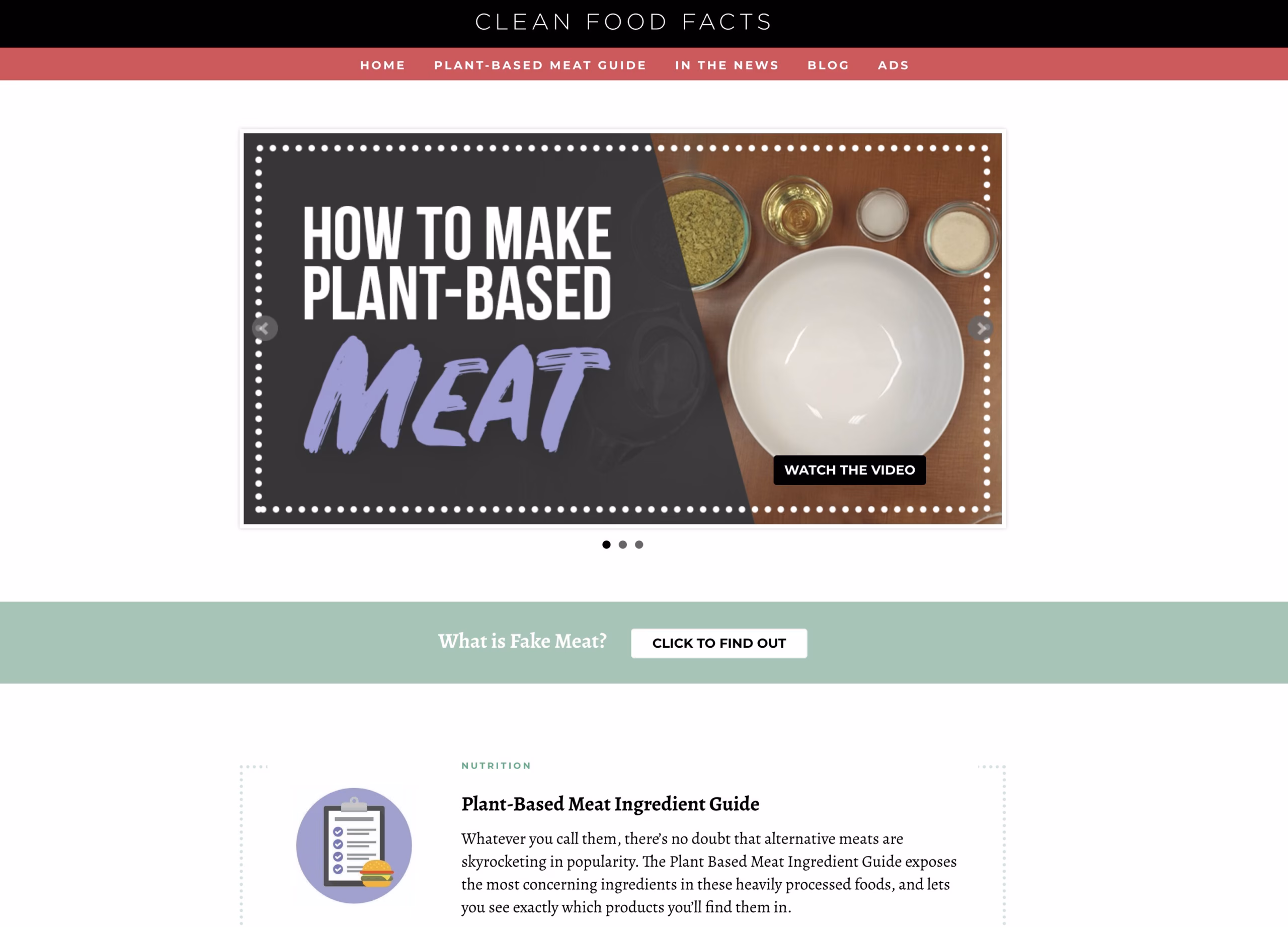 The cleanfoodfacts.com hub