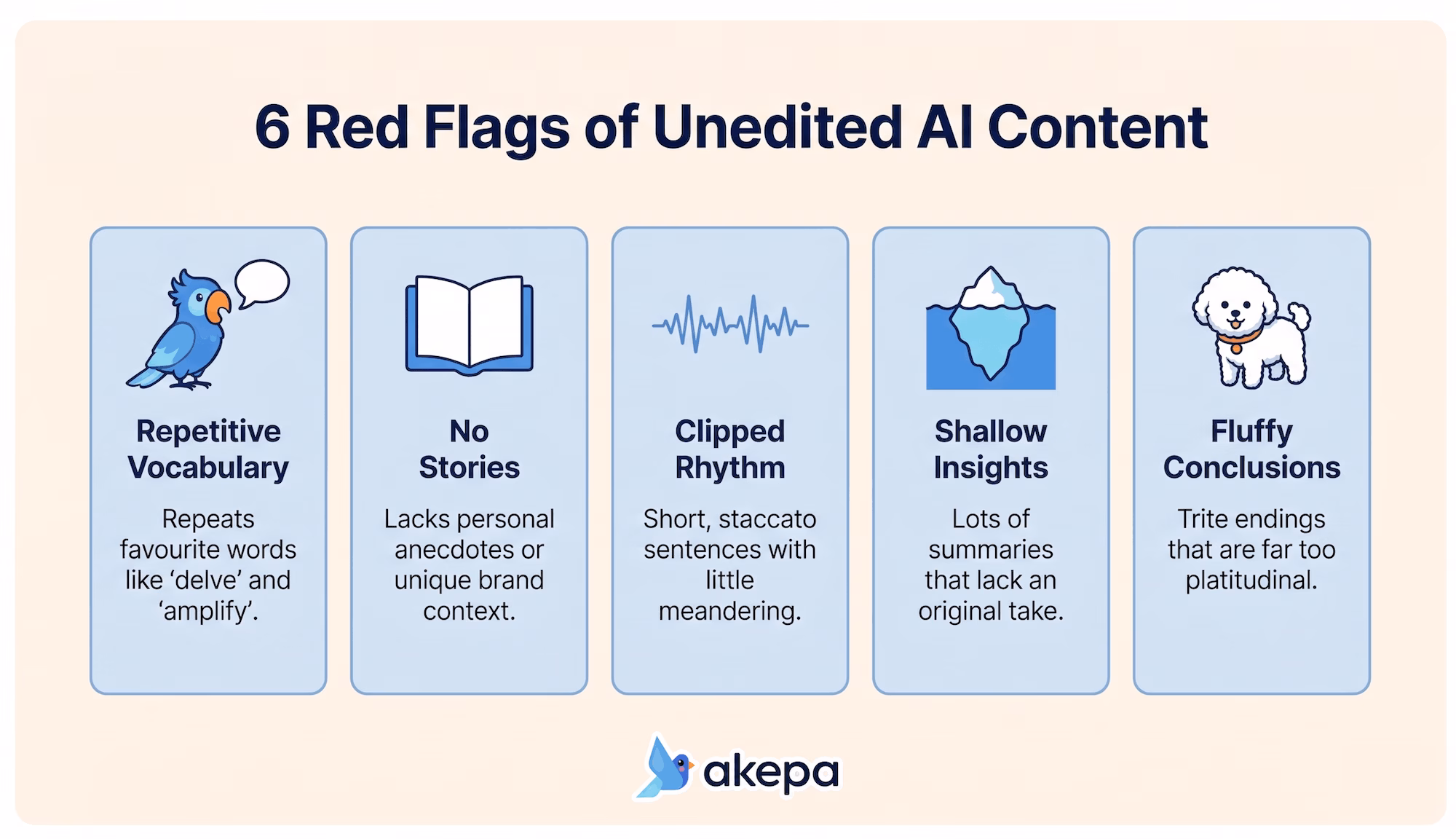 6 red flags of AI generated content